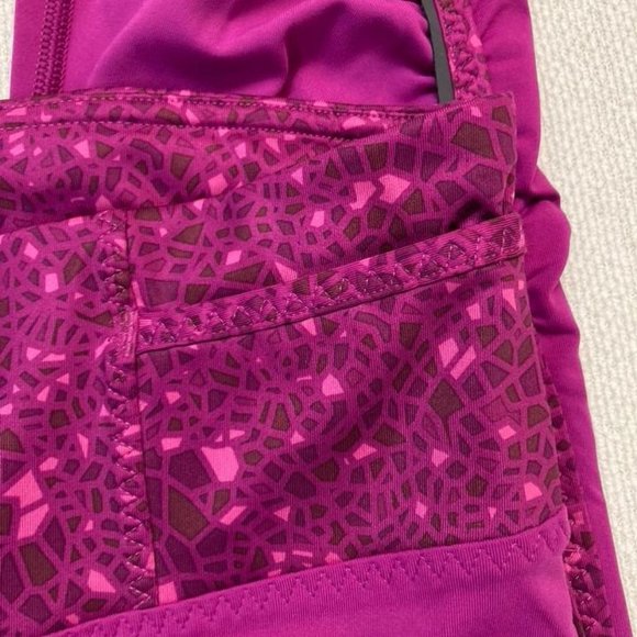LULULEMON Real Quick Tight- Regal Plum/ Paradise. 7/8 Leggings. Purple. Size 8 - Picture 5 of 7
